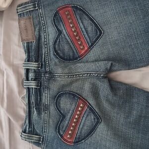 NWT Frankie B. Heart Pocket Flare Jeans size 6